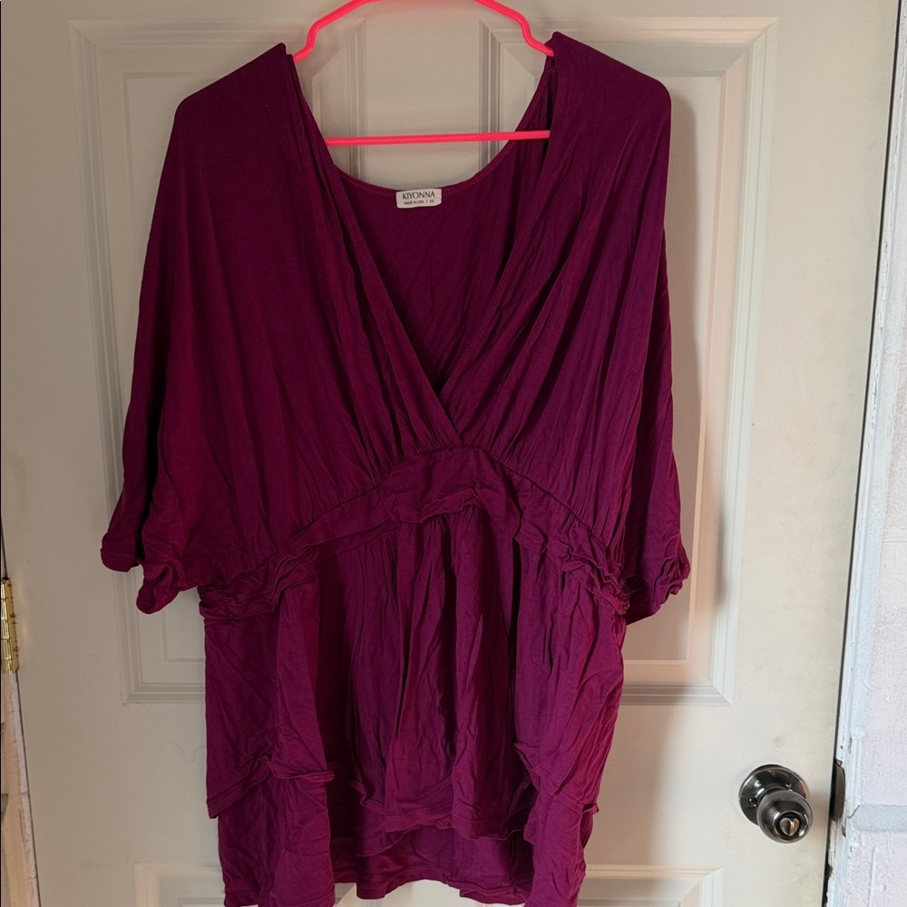 Kiyonna Deep Purple Blouse